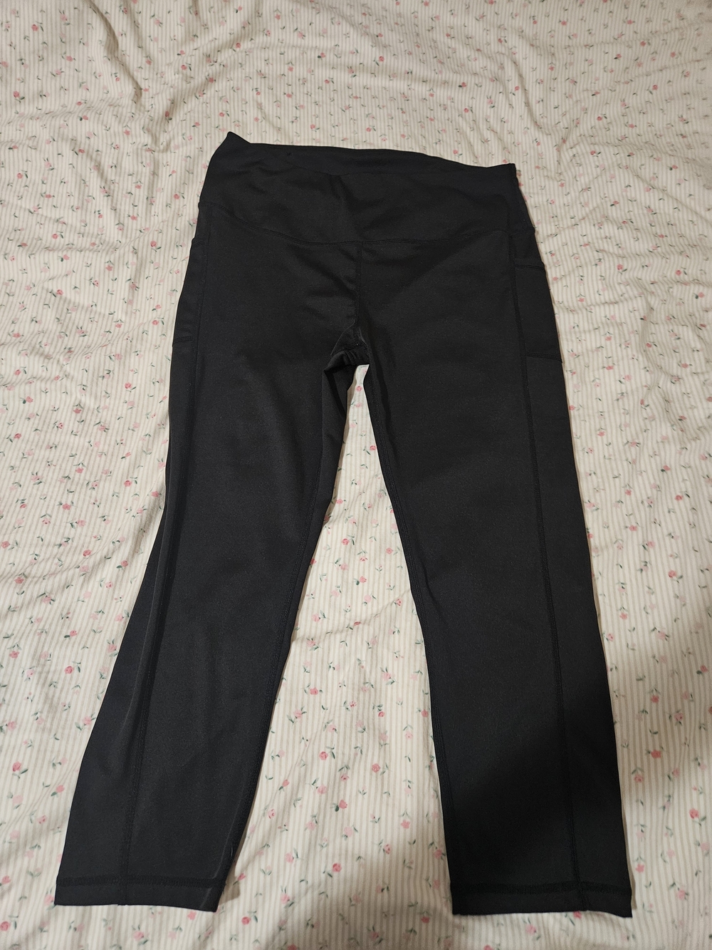 Beverly Hills Polo Club Black Cropped High-Waist Leggings